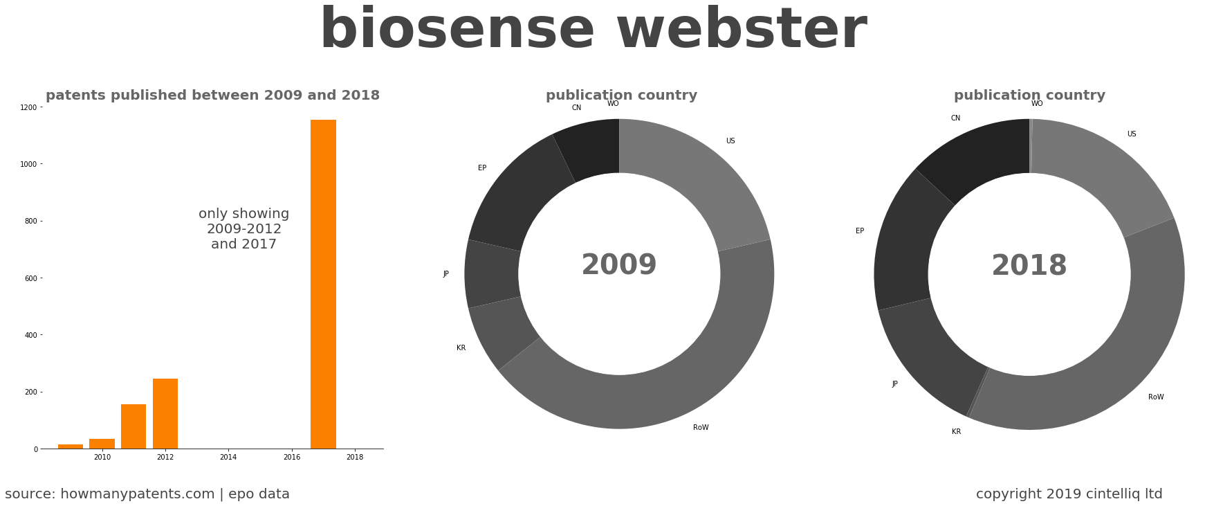 summary of patents for Biosense Webster 