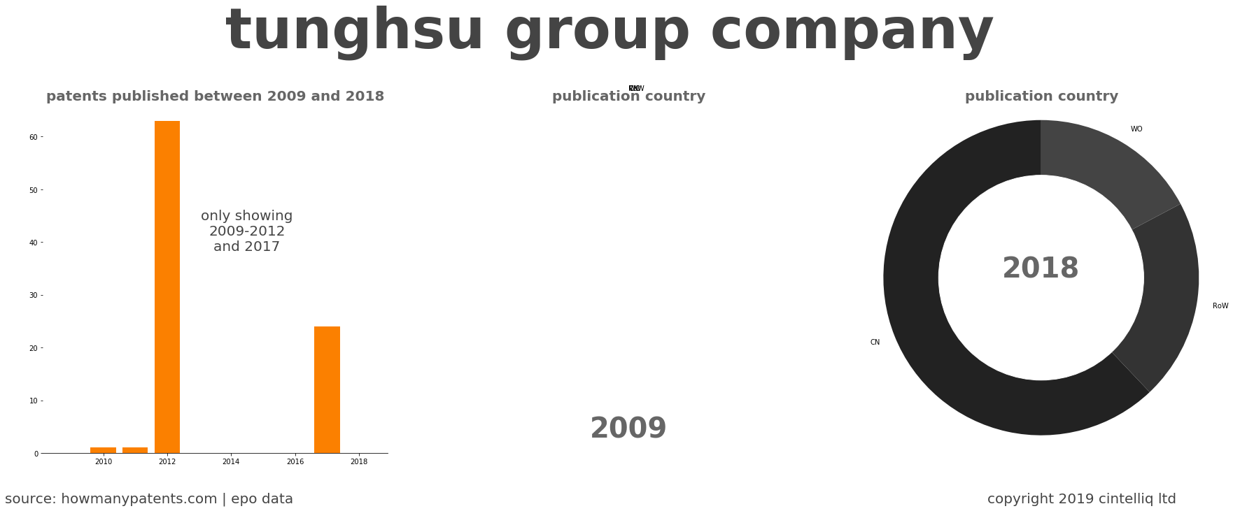 summary of patents for Tunghsu Group Company